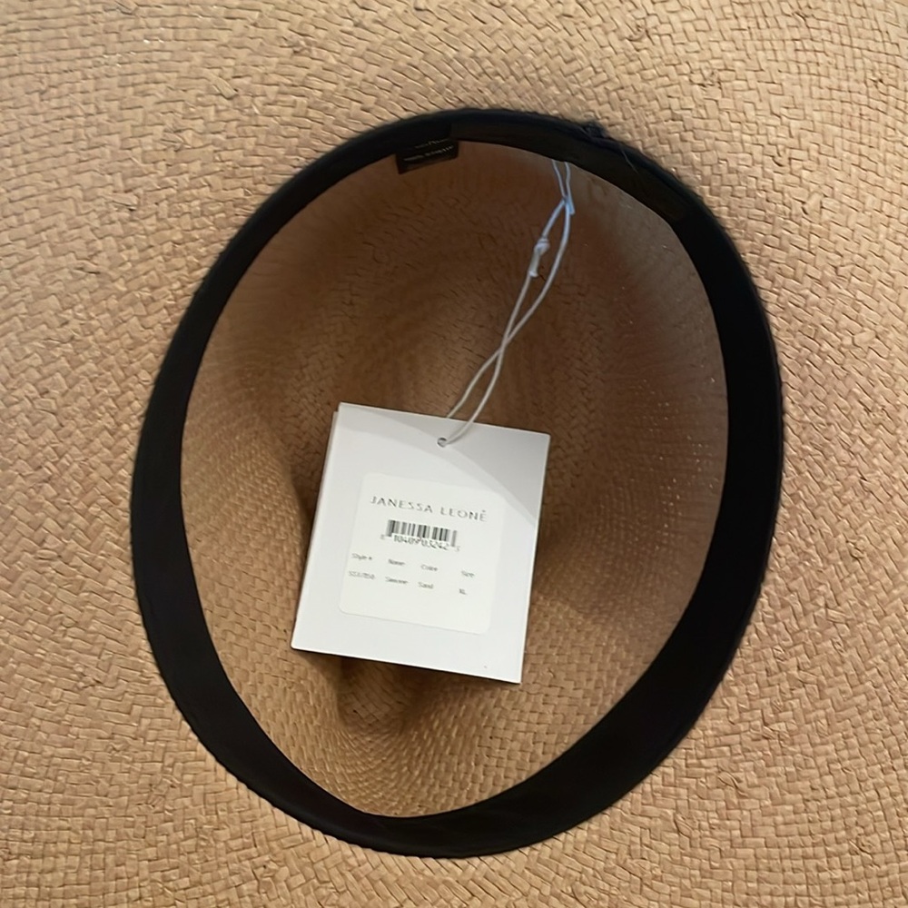 NWT Janessa Leone Simone Sand Fedora Hat - Picture 9 of 9